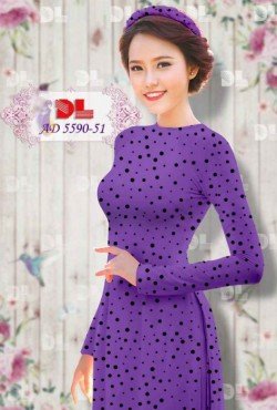 Vải áo dài chấm 5590 AD 5590