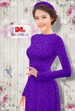 Vải áo dài chấm 5590 AD 5590
