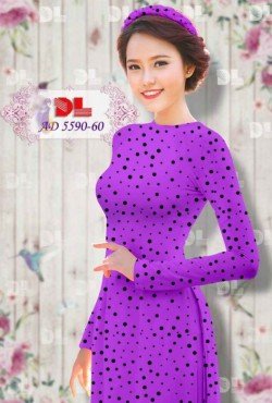 Vải áo dài chấm 5590 AD 5590
