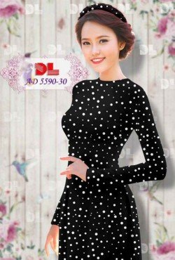 Vải áo dài chấm 5590 AD 5590