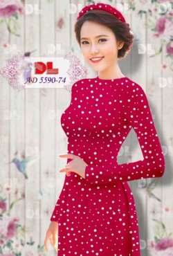 Vải áo dài chấm 5590 AD 5590