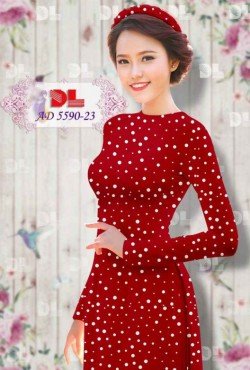 Vải áo dài chấm 5590 AD 5590