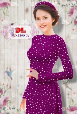 Vải áo dài chấm 5590 AD 5590