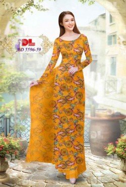 Vải áo dài hoạ tiết 5596 AD 5596