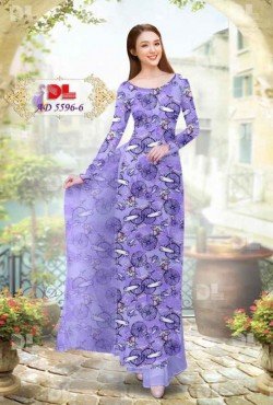 Vải áo dài hoạ tiết 5596 AD 5596