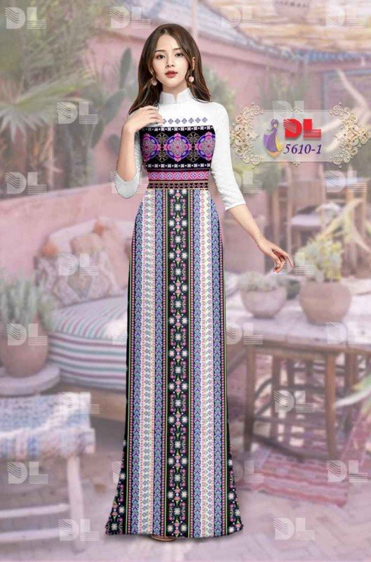 Vải hoạ tiết hoa văn 5610