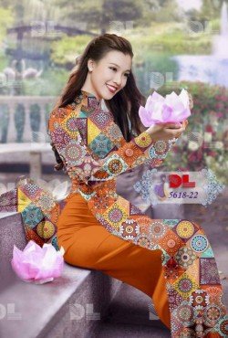 vải hoạ tiết hoa văn 5618 AD5618