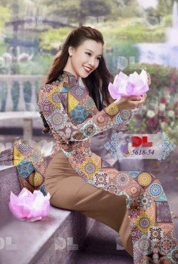 vải hoạ tiết hoa văn 5618 AD5618