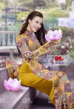 vải hoạ tiết hoa văn 5618 AD5618