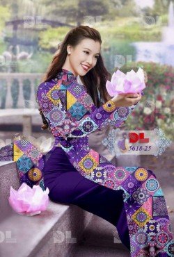 vải hoạ tiết hoa văn 5618 AD5618