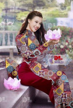 vải hoạ tiết hoa văn 5618 AD5618