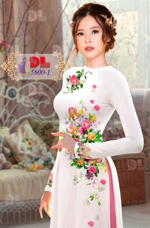 Vải hoa hồng 5600