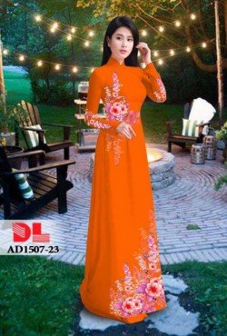 Vải áo dài hoa mẫu đơn 1507 AD 1507