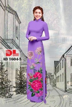 Vải áo dài hoa hồng 1604 AD 1604
