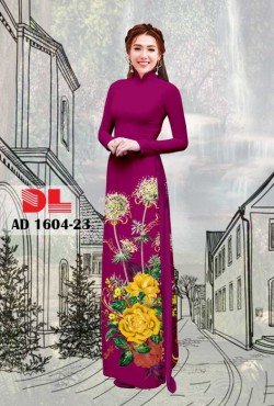 Vải áo dài hoa hồng 1604 AD 1604