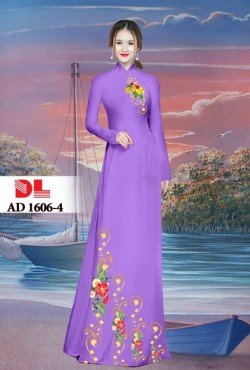 Vải áo dài hoa in 3D 1606 AD 1606