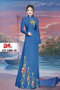 Vải áo dài hoa in 3D 1606 AD 1606
