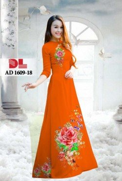 Vải áo dài hoa hồng 1609 AD 1609