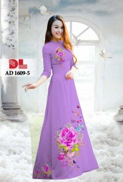 Vải áo dài hoa hồng 1609 AD 1609