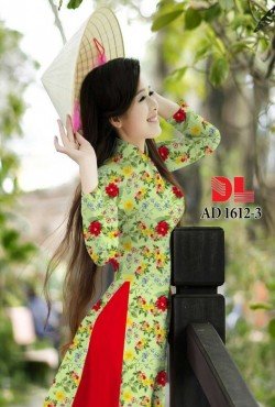 Vải áo dài hoa nguyên áo 1612 AD 1612