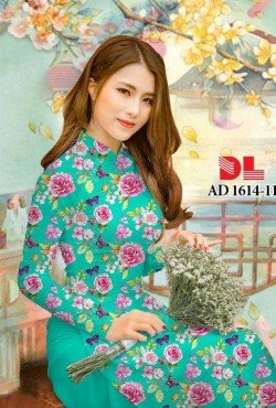 Vải áo dài hoa hồng 1614 AD 1614