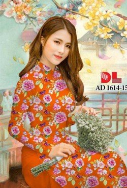 Vải áo dài hoa hồng 1614 AD 1614
