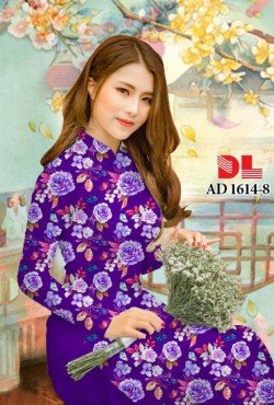 Vải áo dài hoa hồng 1614 AD 1614