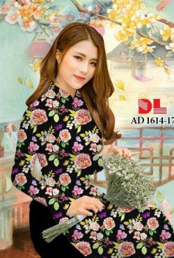 Vải áo dài hoa hồng 1614 AD 1614