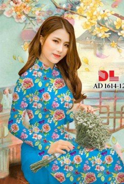 Vải áo dài hoa hồng 1614 AD 1614