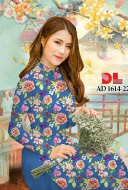 Vải áo dài hoa hồng 1614 AD 1614