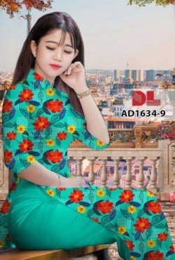 Vải áo dài hoa nguyên áo 1634 AD 1634