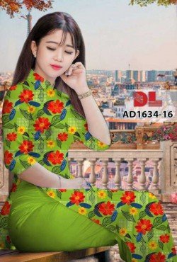 Vải áo dài hoa nguyên áo 1634 AD 1634
