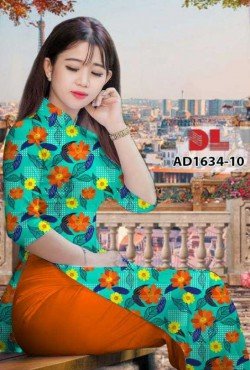Vải áo dài hoa nguyên áo 1634 AD 1634