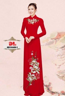 Vải áo dài  hoa lan 1640