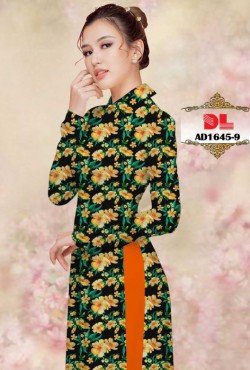 Vải áo dài hoa đào 1645 AD 1645