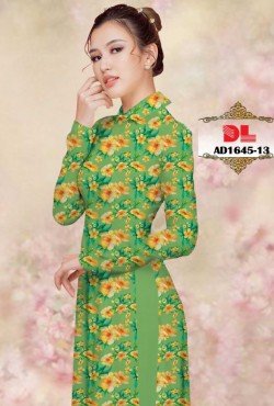 Vải áo dài hoa đào 1645 AD 1645