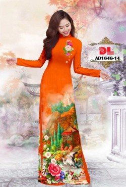 Vải áo dài phong cảnh 1646 AD 1646