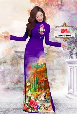 Vải áo dài phong cảnh 1646 AD 1646