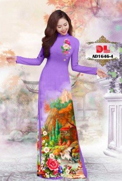 Vải áo dài phong cảnh 1646 AD 1646