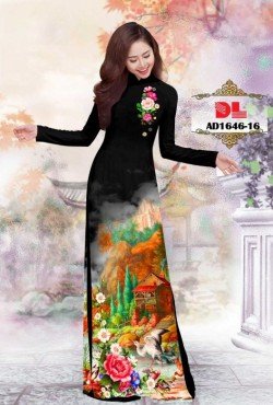 Vải áo dài phong cảnh 1646 AD 1646