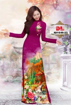 Vải áo dài phong cảnh 1646 AD 1646