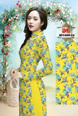 Vải áo dài hoa nguyên áo 1668 AD 1668