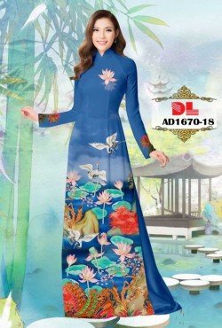 Vải áo dài hoa súng 1670 AD 1670
