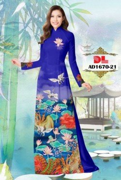 Vải áo dài hoa súng 1670 AD 1670