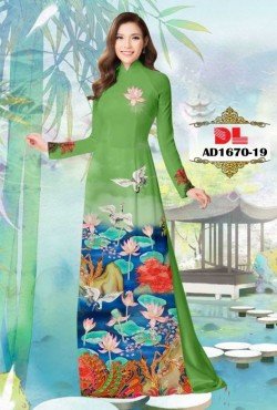 Vải áo dài hoa súng 1670 AD 1670