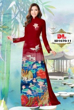 Vải áo dài hoa súng 1670 AD 1670
