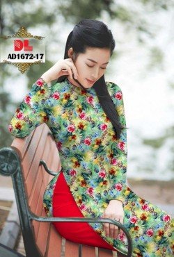 Vải áo dài hoa hồng 1672 AD 1672