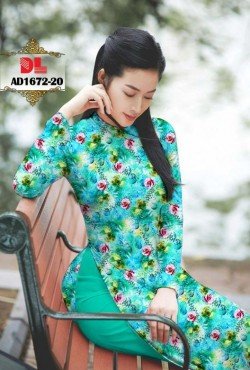 Vải áo dài hoa hồng 1672 AD 1672
