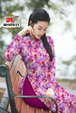 Vải áo dài hoa hồng 1672 AD 1672
