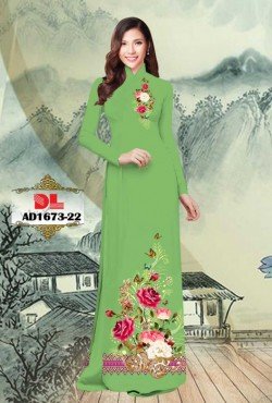 Vải áo dài hoa hồng 1673 AD 1673